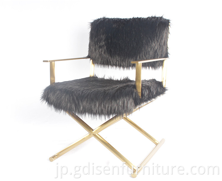 Modern Luxury Design Jodi White Sheepskin Dining Chair